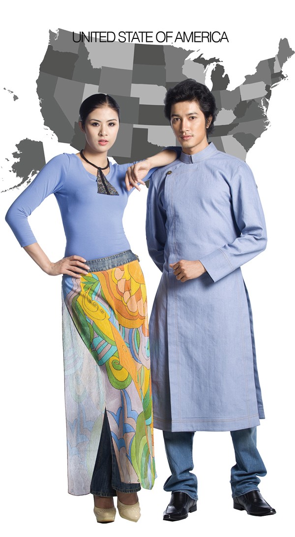 Ngắm bộ sưu tập áo dài năm châu tại Festival Huế 2014 - ảnh 1